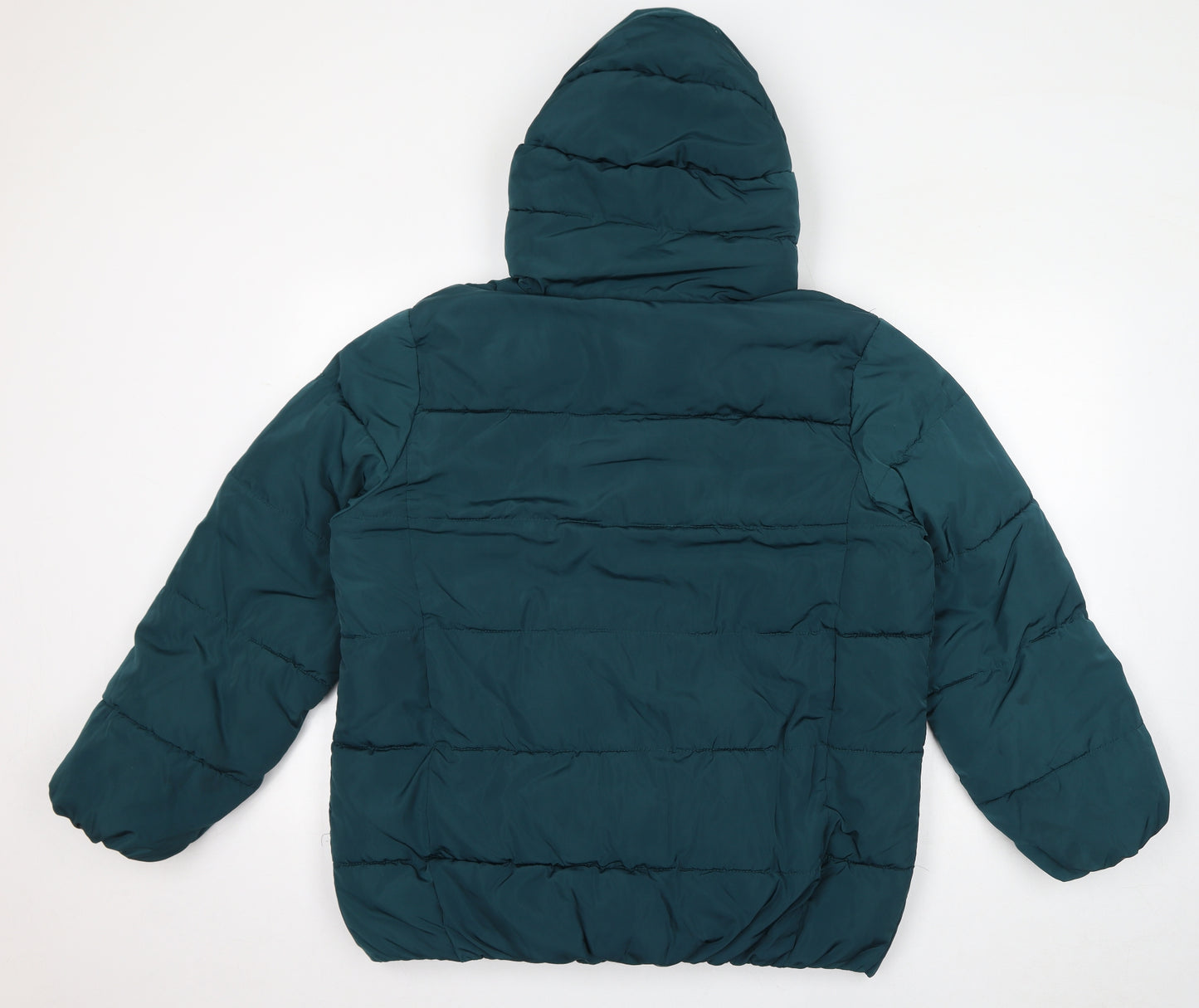 Roman Womens Green Puffer Jacket Jacket Size 16 Zip