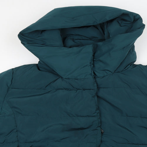 Roman Womens Green Puffer Jacket Jacket Size 16 Zip