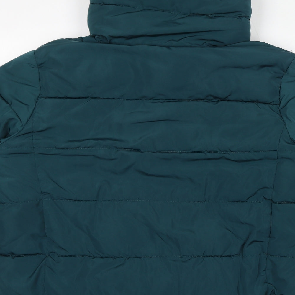 Roman Womens Green Puffer Jacket Jacket Size 16 Zip