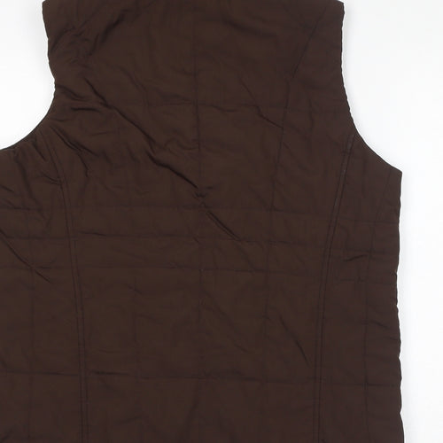 Athletic Works Womens Brown Gilet Jacket Size 8 Zip - Size 8-10, Fleece Lined