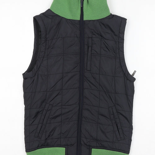 Koucla Mens Black Gilet Jacket Size S Zip