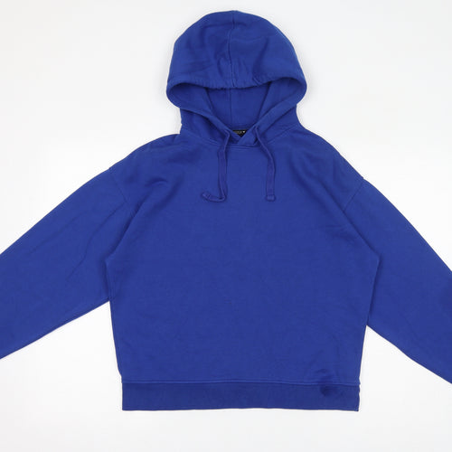 Zara Womens Blue Polyester Pullover Hoodie Size S Pullover