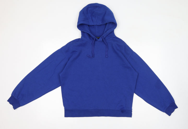 Zara Womens Blue Polyester Pullover Hoodie Size S Pullover