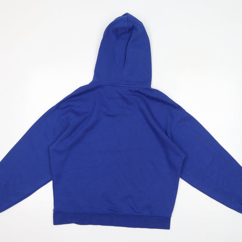 Zara Womens Blue Polyester Pullover Hoodie Size S Pullover