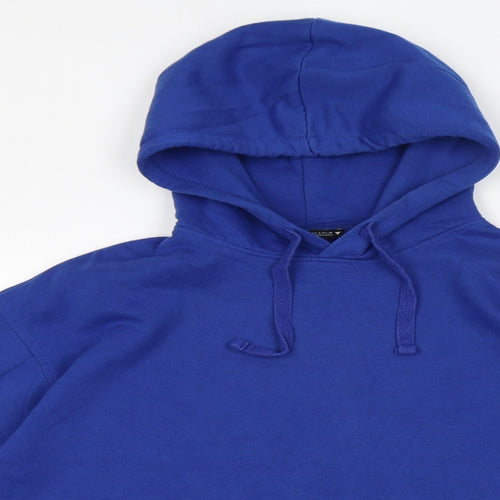Zara Womens Blue Polyester Pullover Hoodie Size S Pullover