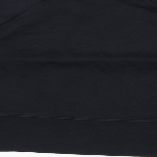 Nike Womens Black Polyester Pullover Sweatshirt Size S Pullover - Embossed Logo, Cropped