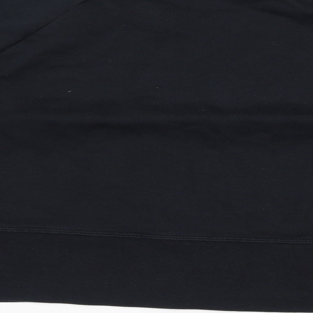 Nike Womens Black Polyester Pullover Sweatshirt Size S Pullover - Embossed Logo, Cropped
