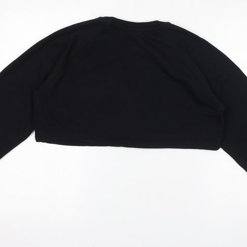 Bershka Womens Black Cotton Pullover Sweatshirt Size XS Pullover - Cropped, North Carolina 2005