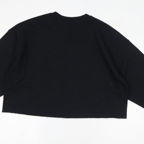 River Island Womens Black Polyester Pullover Sweatshirt Size M Pullover - La Beaute Dans Toute, Cropped