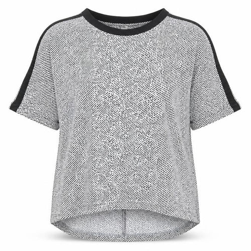 Lilley & Skinner Womens White Animal Print Viscose Basic T-Shirt Size 12 Crew Neck