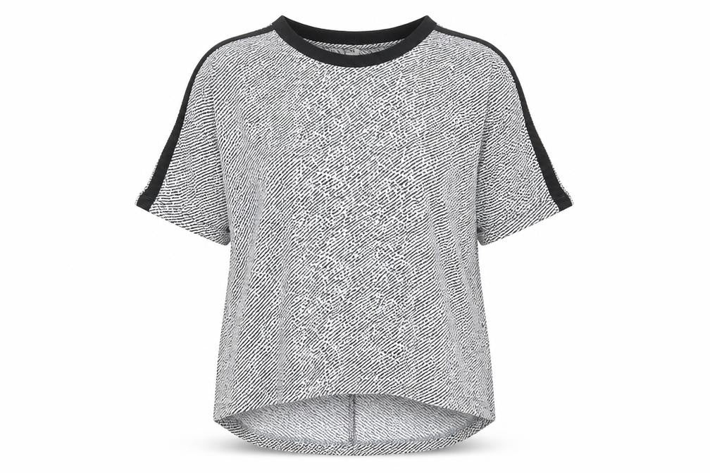 Lilley & Skinner Womens White Animal Print Viscose Basic T-Shirt Size 12 Crew Neck