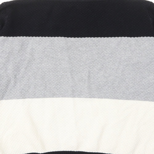 FOREVER 21 Womens Multicoloured Crew Neck Striped Cotton Pullover Jumper Size M