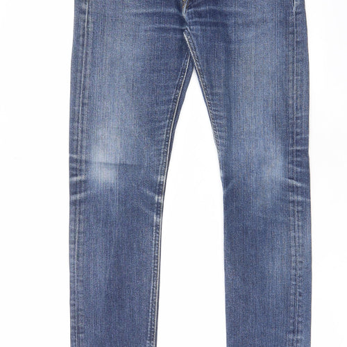 Lee Mens Blue Cotton Skinny Jeans Size 29 in L32 in Regular Zip - Pockets