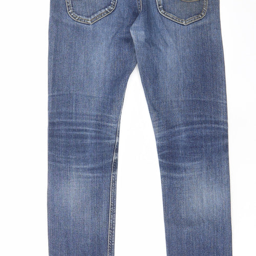 Lee Mens Blue Cotton Skinny Jeans Size 29 in L32 in Regular Zip - Pockets
