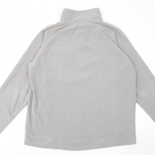 Technicals Mens Gold Polyester Pullover Sweatshirt Size L - Logo, Embroided, Zip