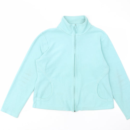 Marks and Spencer Womens Blue Jacket Size 14 Zip - Pockets