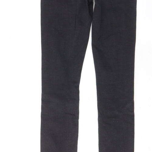 Denim & Co. Womens Grey Cotton Skinny Jeans Size 4 L28 in Regular Zip - Pockets