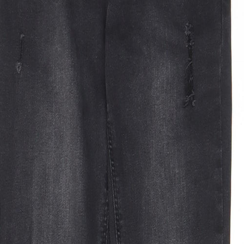 Denim & Co. Womens Grey Cotton Skinny Jeans Size 4 L28 in Regular Zip - Pockets