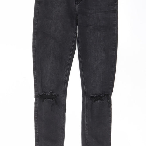 Denim & Co. Womens Black Cotton Skinny Jeans Size 4 L27 in Regular Zip - Pockets