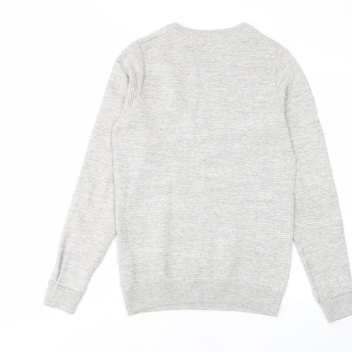 NEXT Mens Grey Crew Neck Cotton Pullover Jumper Size XS Long Sleeve