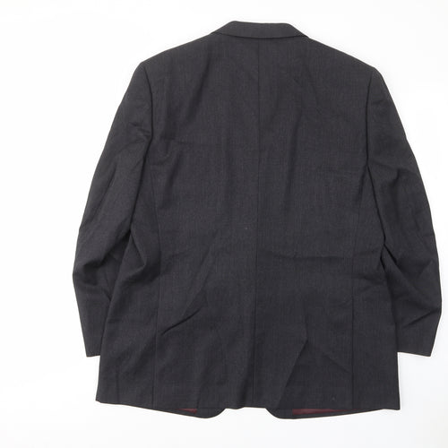 Greenwoods Mens Grey Wool Jacket Suit Jacket Size 44 Regular - Pockets