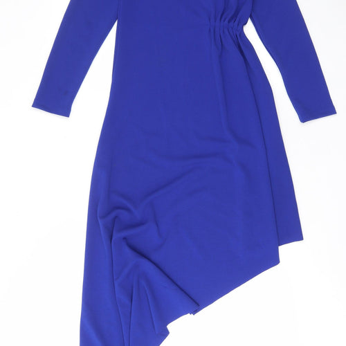 NA-KD Womens Blue Polyacrylate Fibre A-Line Size 2XS Crew Neck Pullover