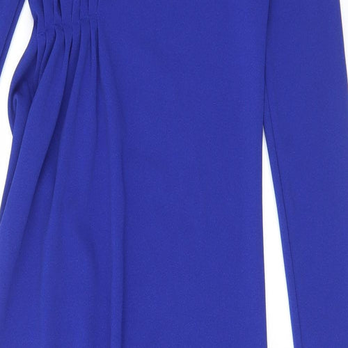 NA-KD Womens Blue Polyacrylate Fibre A-Line Size 2XS Crew Neck Pullover