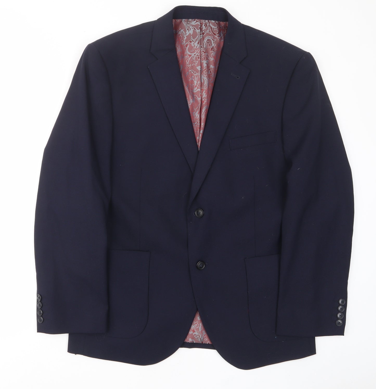 Harry Brown Mens Blue Wool Jacket Suit Jacket Size 42 Regular