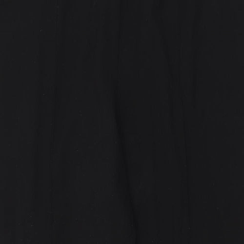 Bonmarché Womens Black Polyester Trousers Size 22 L28 in Regular - Elasticated Waist