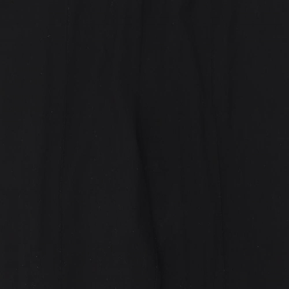 Bonmarché Womens Black Polyester Trousers Size 22 L28 in Regular - Elasticated Waist