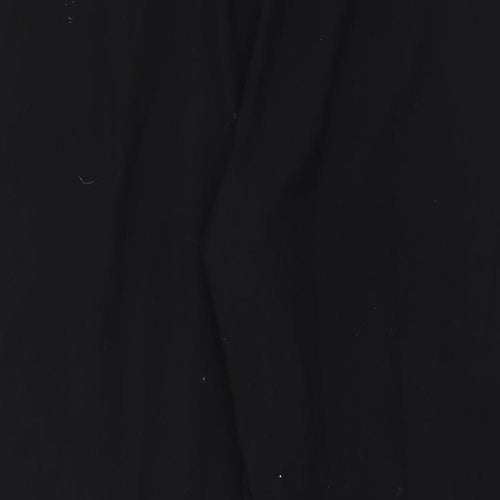Bonmarché Womens Black Polyester Trousers Size 22 L28 in Regular - Elasticated Waist