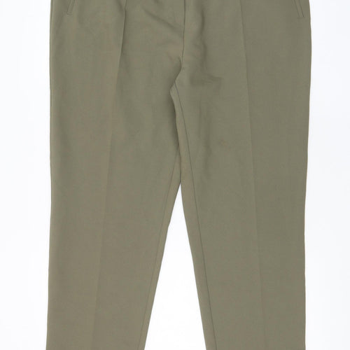 Surprise Womens Green Polyester Trousers Size 24 L28 in Regular Zip - Zip Pockets