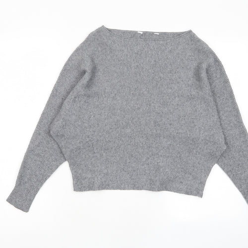 Principles Womens Grey Boat Neck Viscose Pullover Jumper Size M