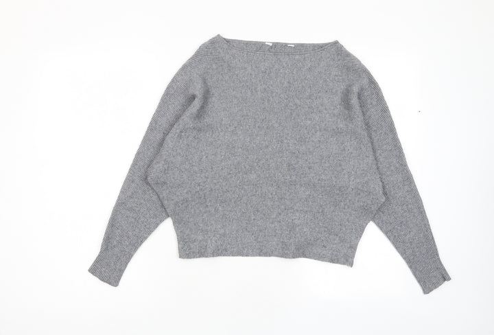 Principles Womens Grey Boat Neck Viscose Pullover Jumper Size M