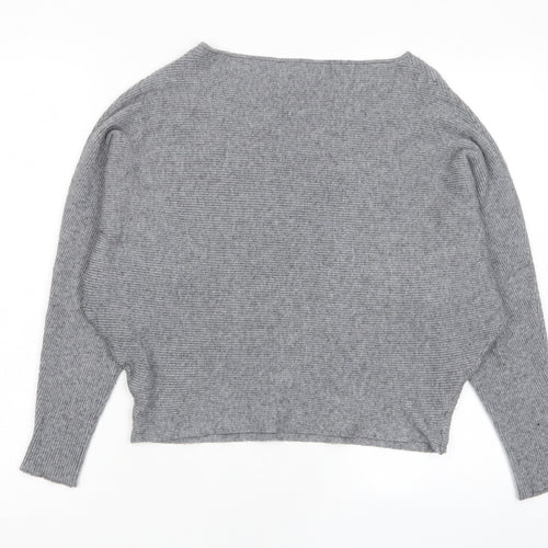 Principles Womens Grey Boat Neck Viscose Pullover Jumper Size M
