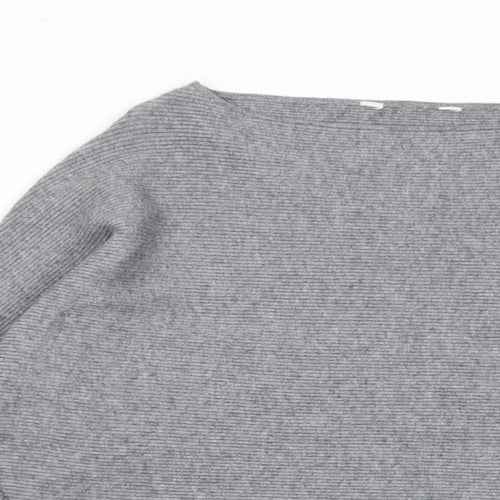 Principles Womens Grey Boat Neck Viscose Pullover Jumper Size M