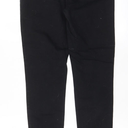 NEXT Womens Black Cotton Skinny Jeans Size 10 L29 in Regular Zip - Pockets