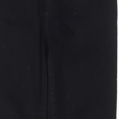 NEXT Womens Black Cotton Skinny Jeans Size 10 L29 in Regular Zip - Pockets