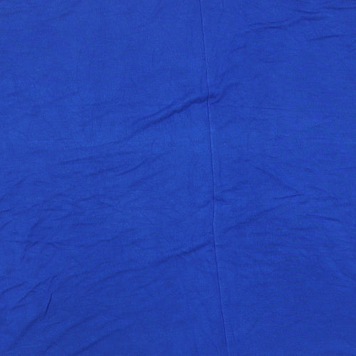 Zara Womens Blue Viscose Basic Tank Size M Scoop Neck