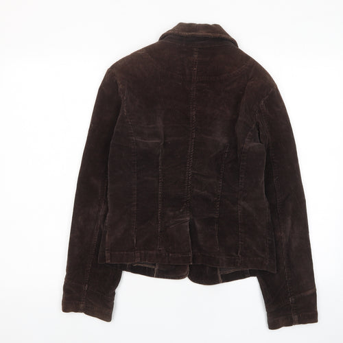 Oasis Womens Brown Jacket Blazer Size 14 Button