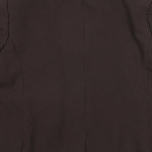 Marks and Spencer Womens Brown Polyester Jacket Suit Jacket Size 22