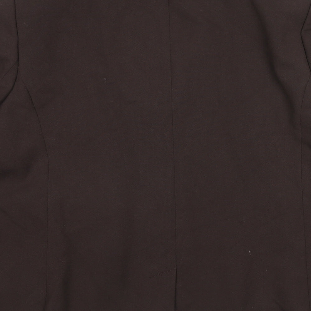 Marks and Spencer Womens Brown Polyester Jacket Suit Jacket Size 22