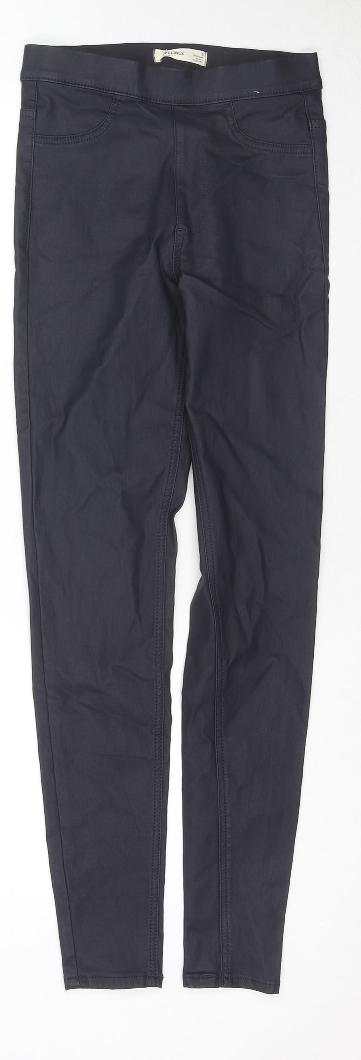 Marks and Spencer Womens Blue Viscose Jegging Trousers Size 6 L28 in Slim