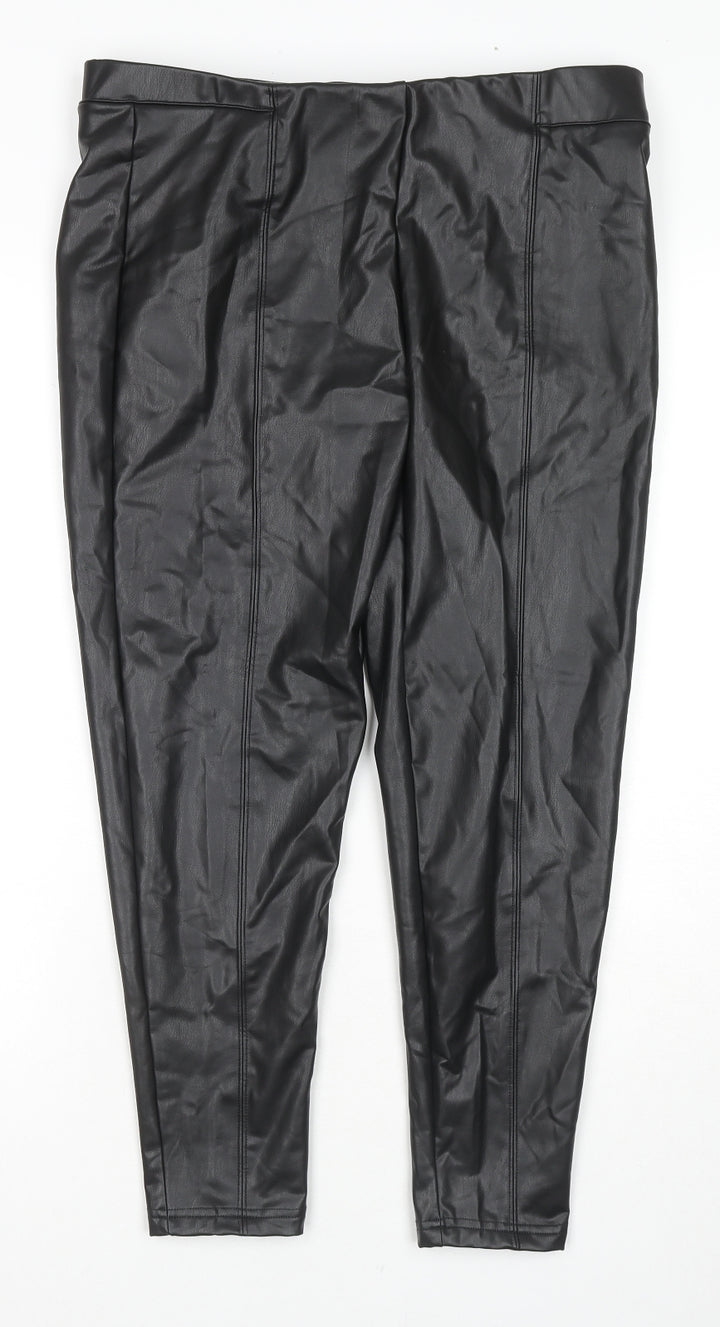 Marks and Spencer Womens Black Polyester Jegging Trousers Size 16 L24 in Regular