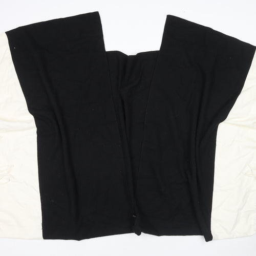 Marks and Spencer Womens Black V-Neck Polyester Cape Jumper One Size - Tasseled
