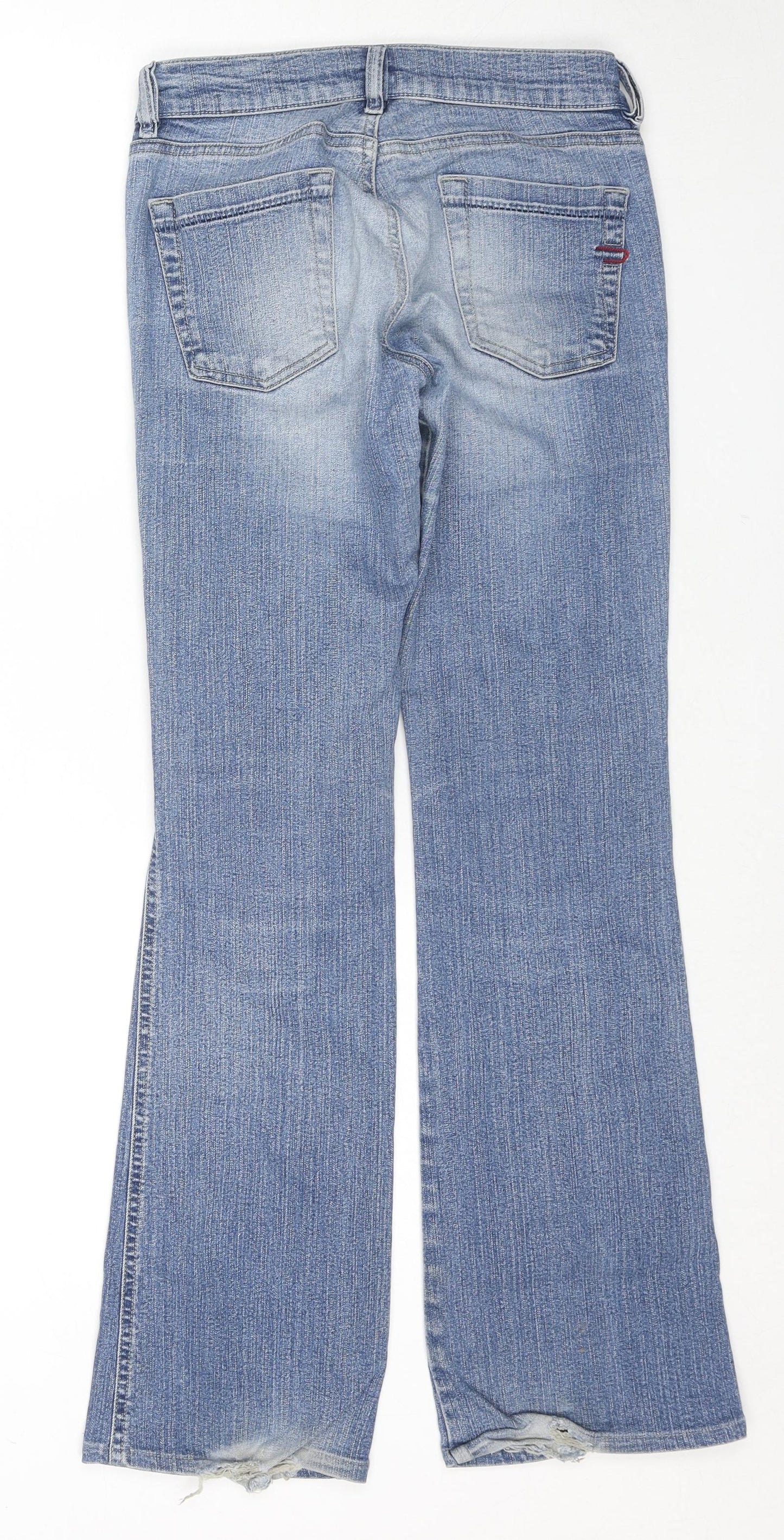 Diesel Womens Blue Cotton Straight Jeans Size 27 in L29 in Regular Zip