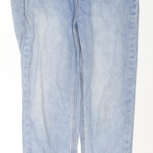 Eifini Womens Blue Cotton Straight Jeans Size L L24 in Regular Zip