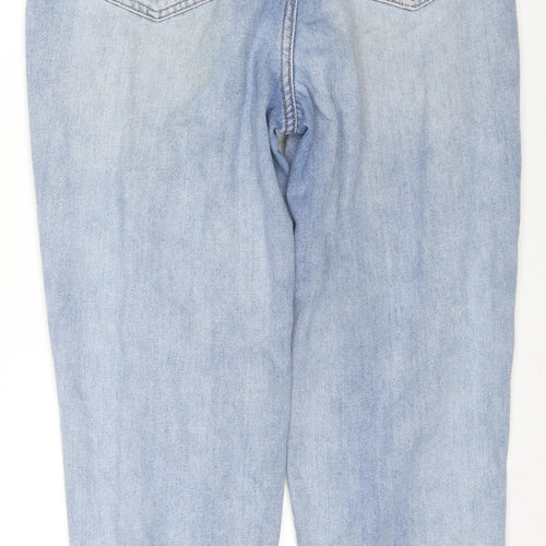 Eifini Womens Blue Cotton Straight Jeans Size L L24 in Regular Zip