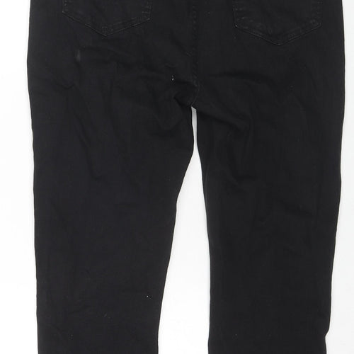 Pebble Bay Womens Black Cotton Skinny Jeans Size 14 L20 in Regular Zip