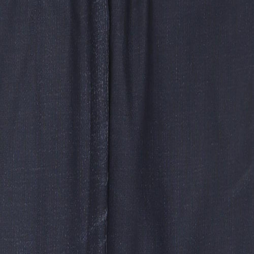 Zara Mens Blue Cotton Straight Jeans Size 36 in L33 in Regular Zip